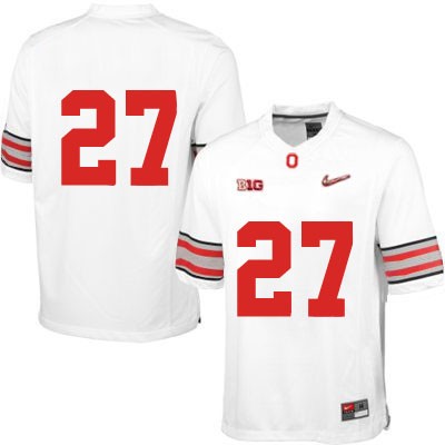 Ohio State Buckeyes Men's Only Number #27 White Authentic Nike Diamond Quest College NCAA Stitched Football Jersey VM19V47GG